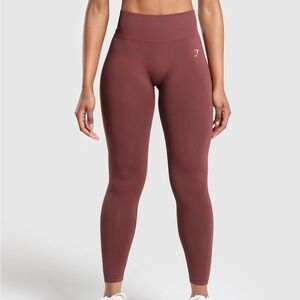 Gymshark Everyday Seamless Leggings Red Small Body-Fit High-Waist Activewear